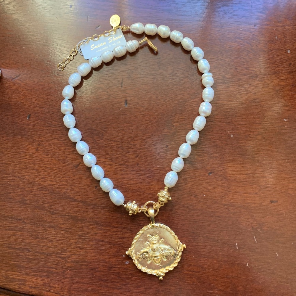 Susan Shaw Bee Pendant Necklace
